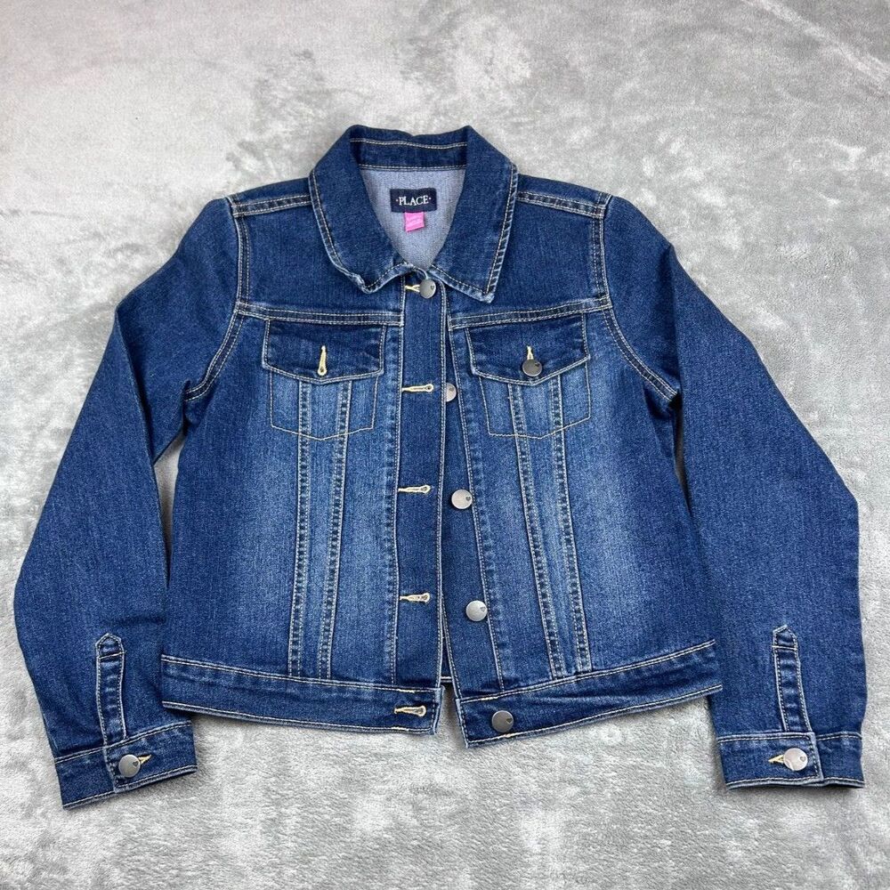 The Children’s Place Girls L 10/12 Blue Stretch Denim Jean Jacket